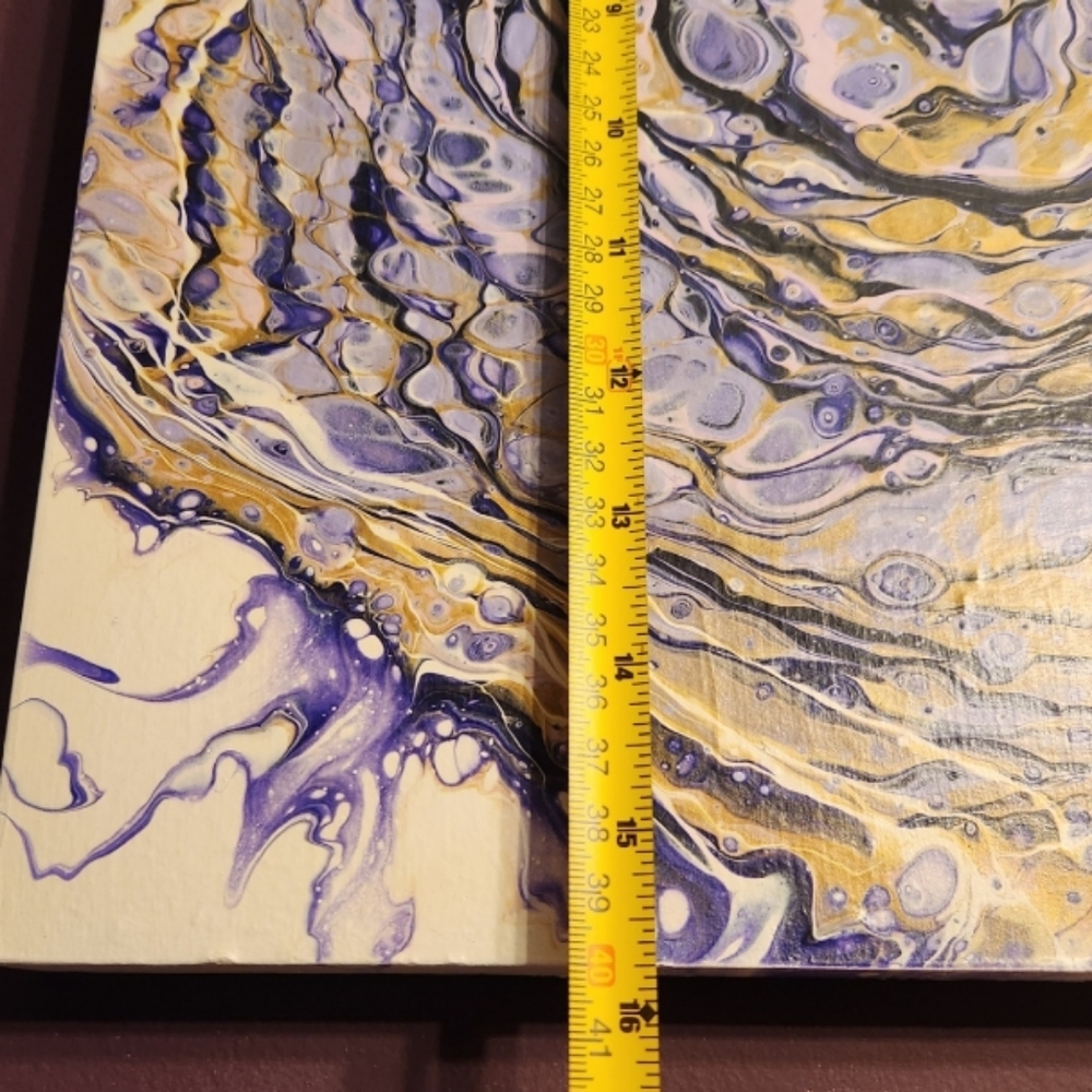 'Mysterious' Handcrafted Acrylic Paint Pour - Picture 8 of 8